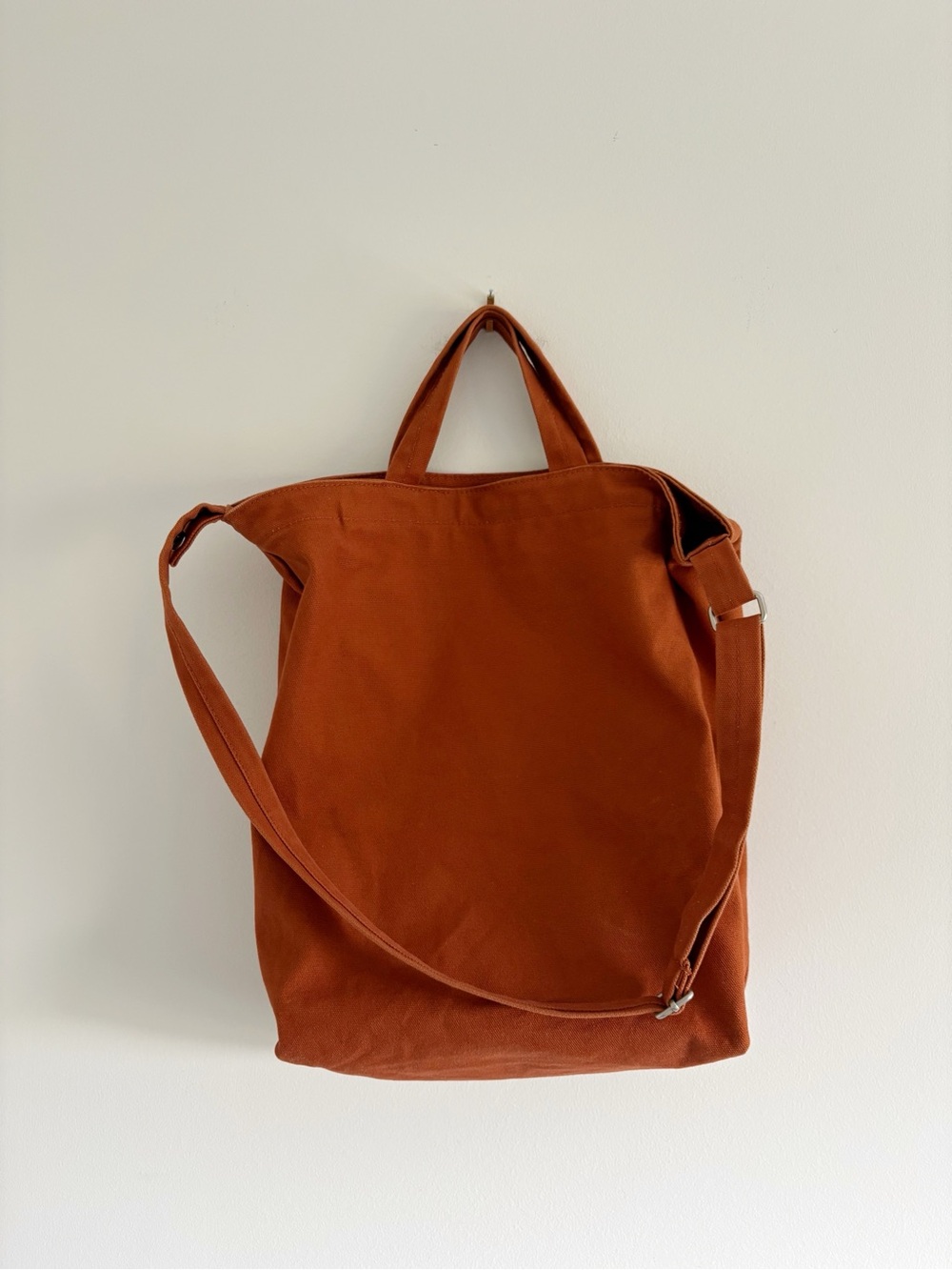 BAGGU Terra cotta/Rust Duck Bag Canvas Tote Shoulder Bag -Minimal Everyday Carry